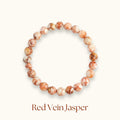 Red Vein Jasper Beaded Bracelet