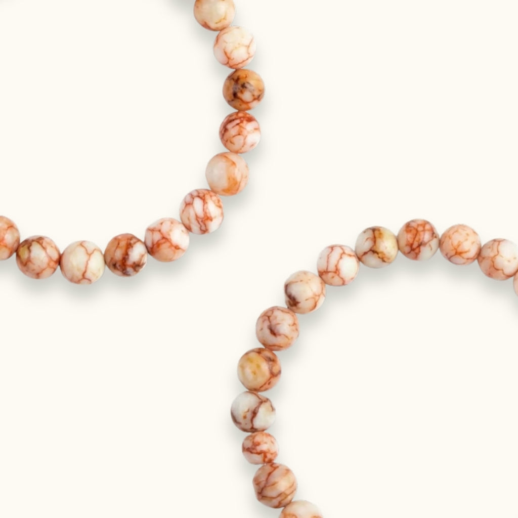 Red Vein Jasper Beaded Bracelet
