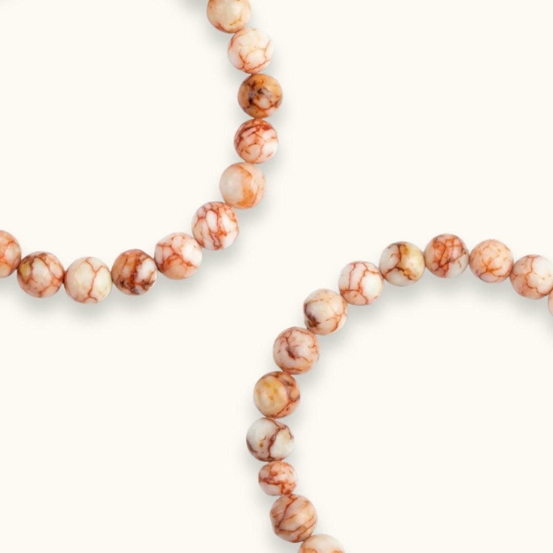 Red Vein Jasper Beaded Bracelet