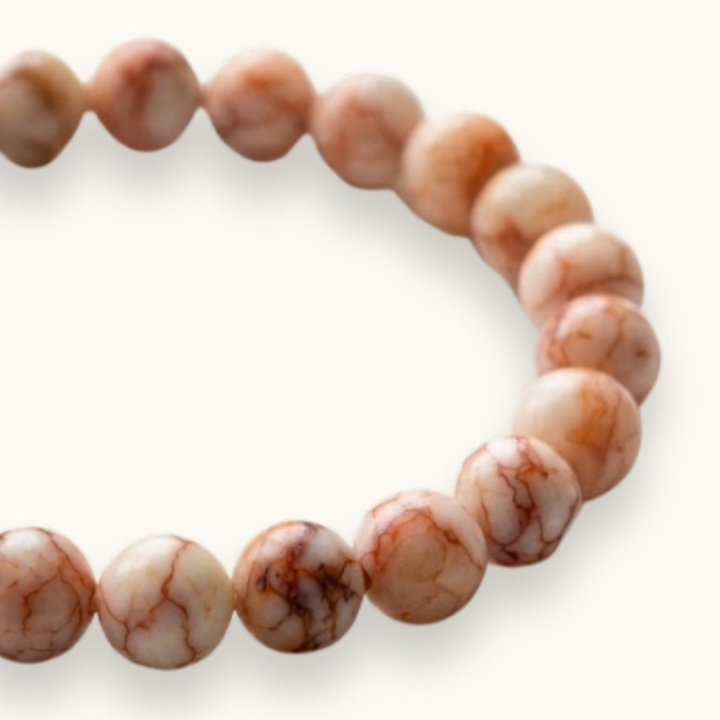 Red Vein Jasper Beaded Bracelet