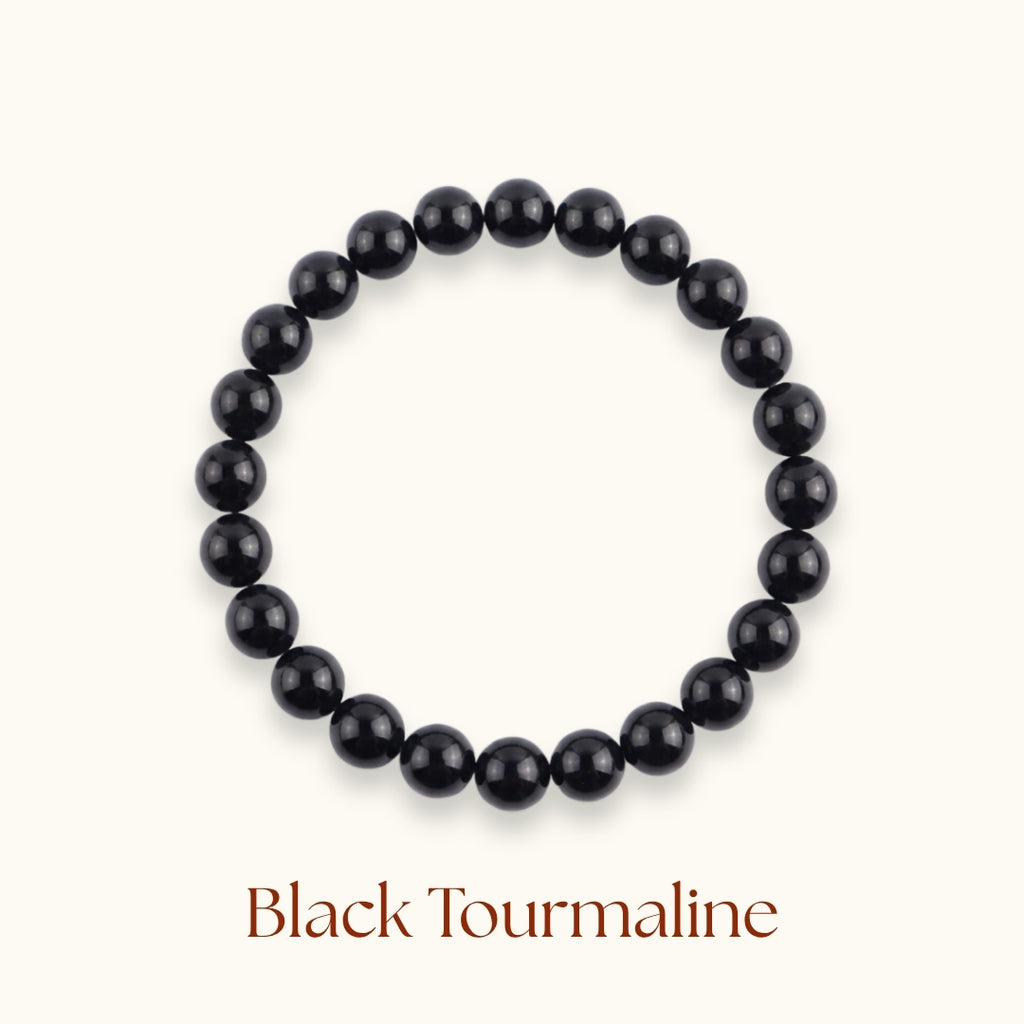 Black Tourmaline Beaded Bracelet