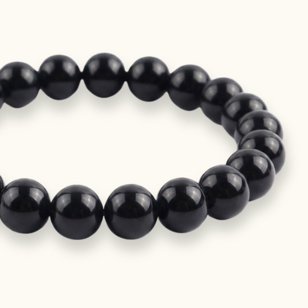 Black Tourmaline Beaded Bracelet