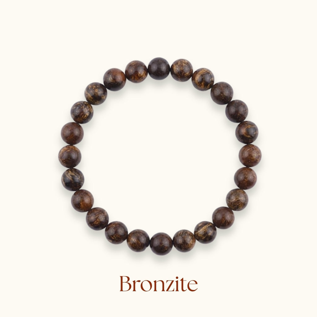 Bronzite Beaded Bracelet