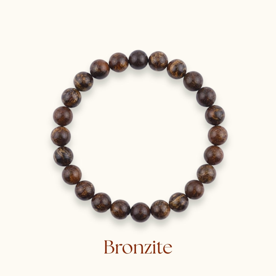 Bronzite Beaded Bracelet
