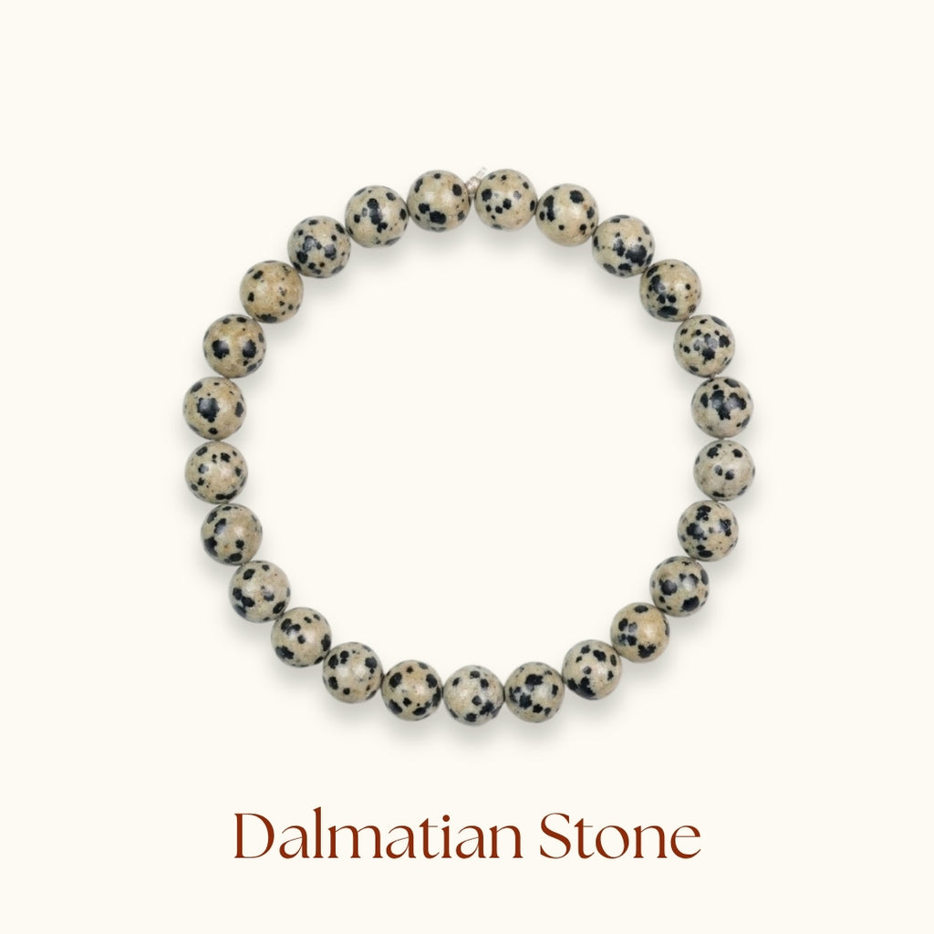 Dalmatian Stone Beaded Bracelet