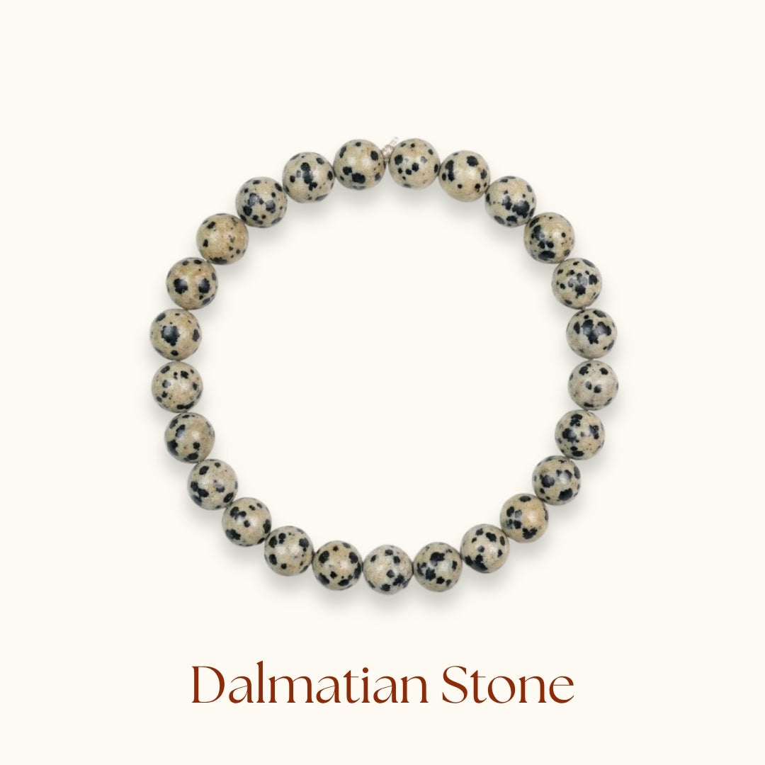 Dalmatian Stone Beaded Bracelet