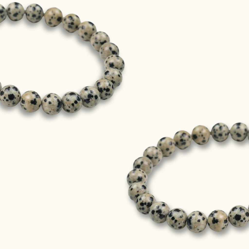 Dalmatian Stone Beaded Bracelet