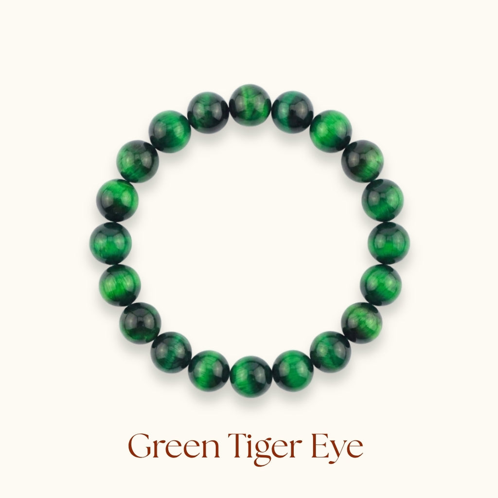 Green Tiger Eye Beaded Bracelet