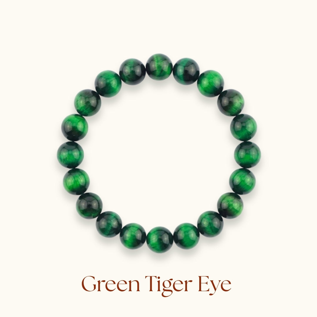 Green Tiger Eye Beaded Bracelet