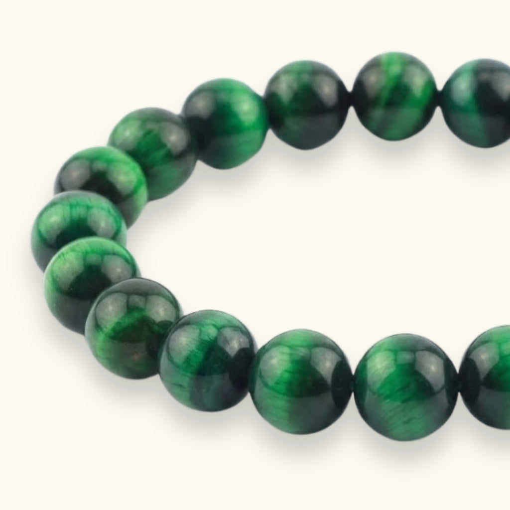 Green Tiger Eye Beaded Bracelet