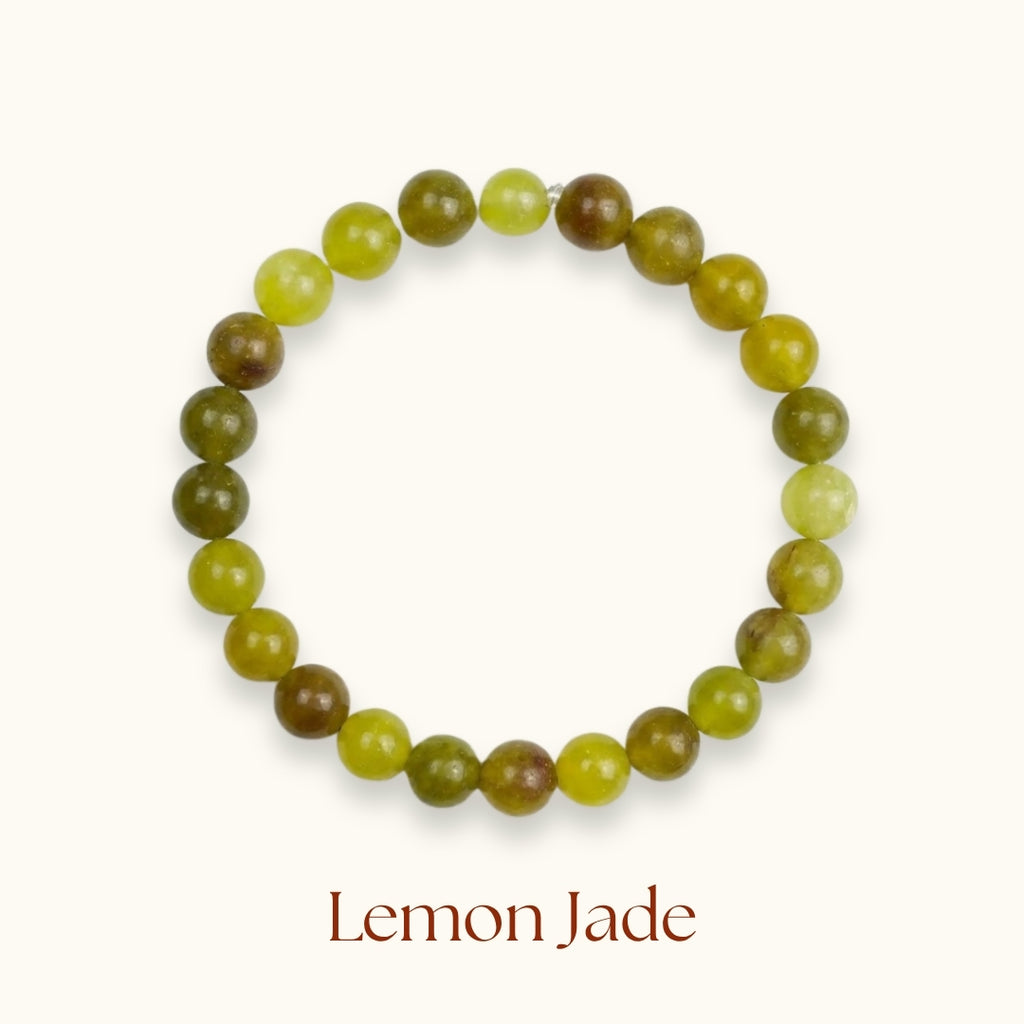 Lemon Jade Beaded Bracelet