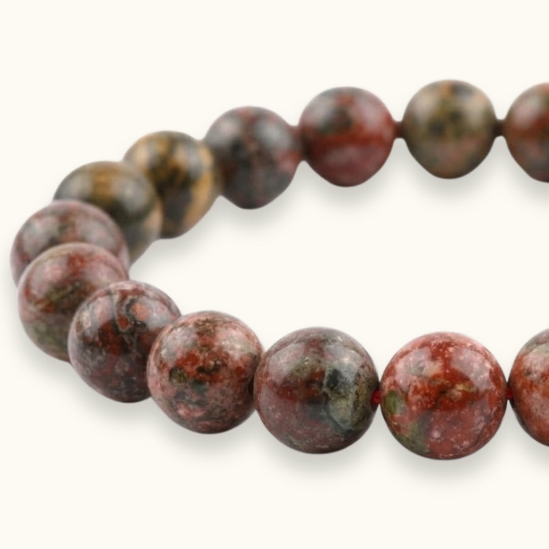 Leopard Skin Jasper Beaded Bracelet