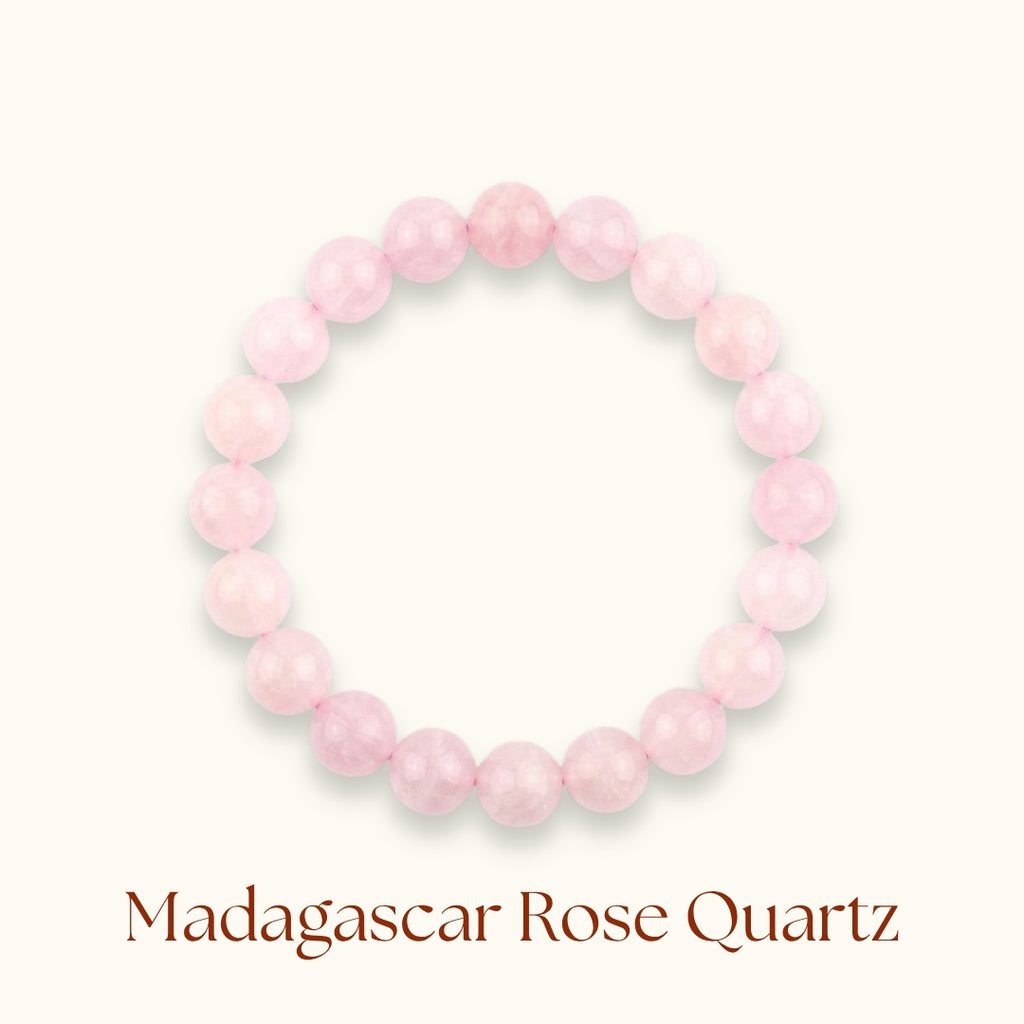 Madagascar Rose Quartz Beaded Bracelet