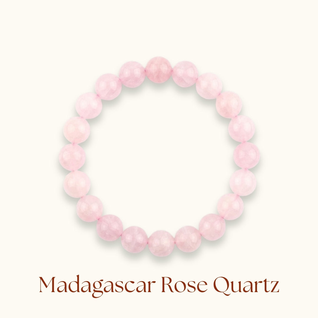 Madagascar Rose Quartz Beaded Bracelet