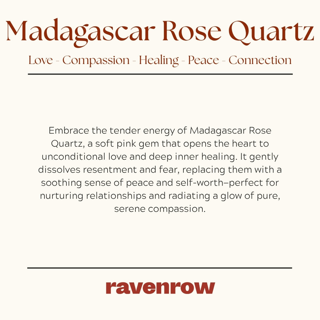 Madagascar Rose Quartz Beaded Bracelet