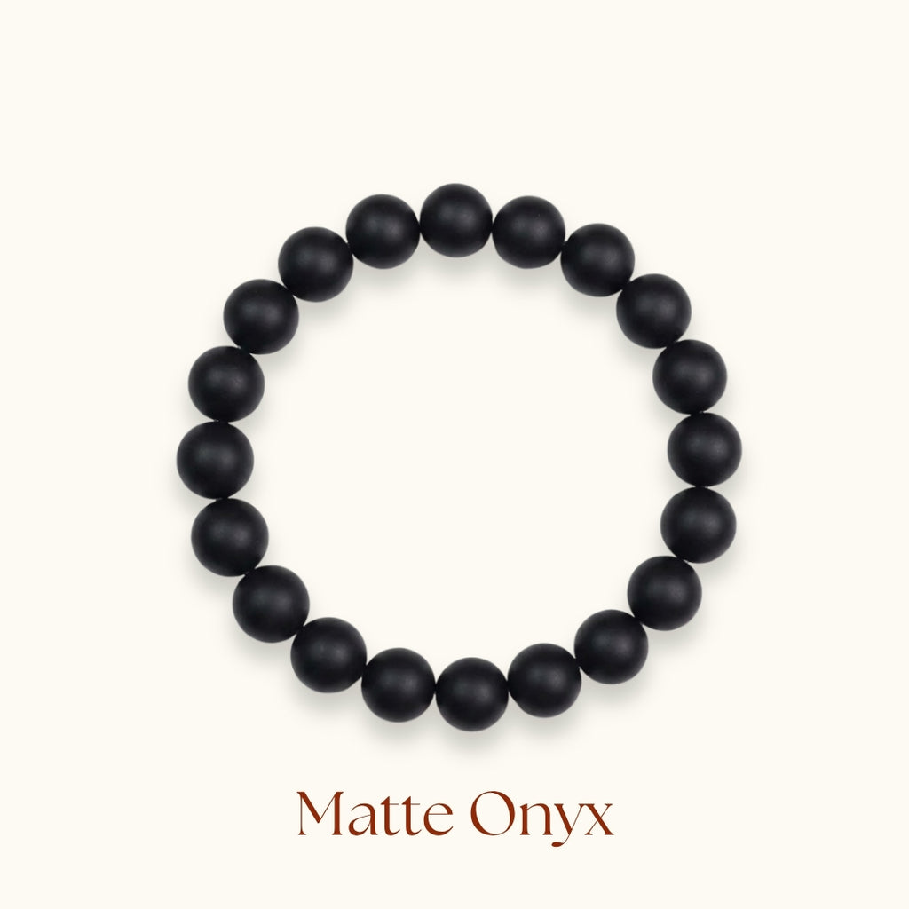 Matte Onyx Beaded Bracelets