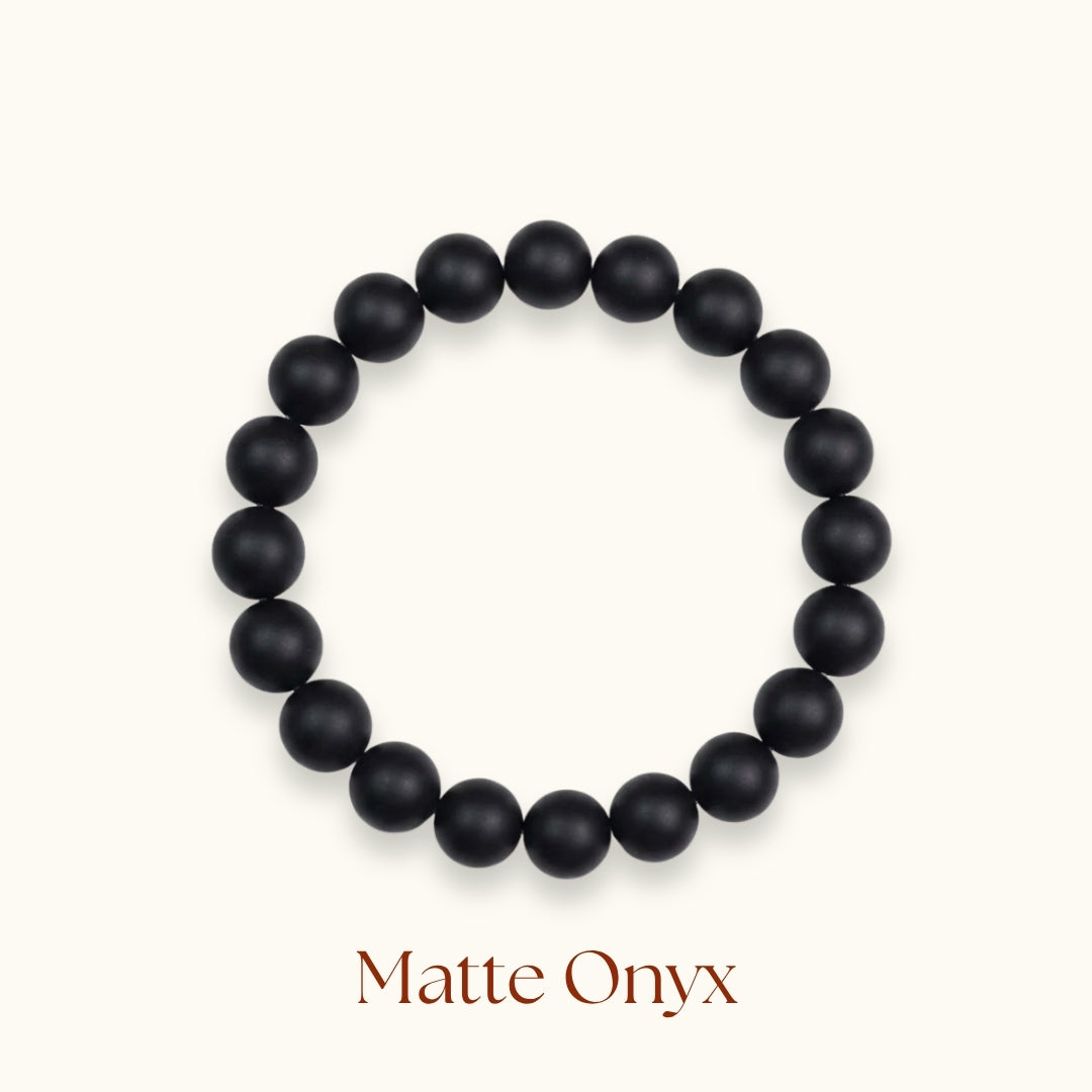 Matte Onyx Beaded Bracelets