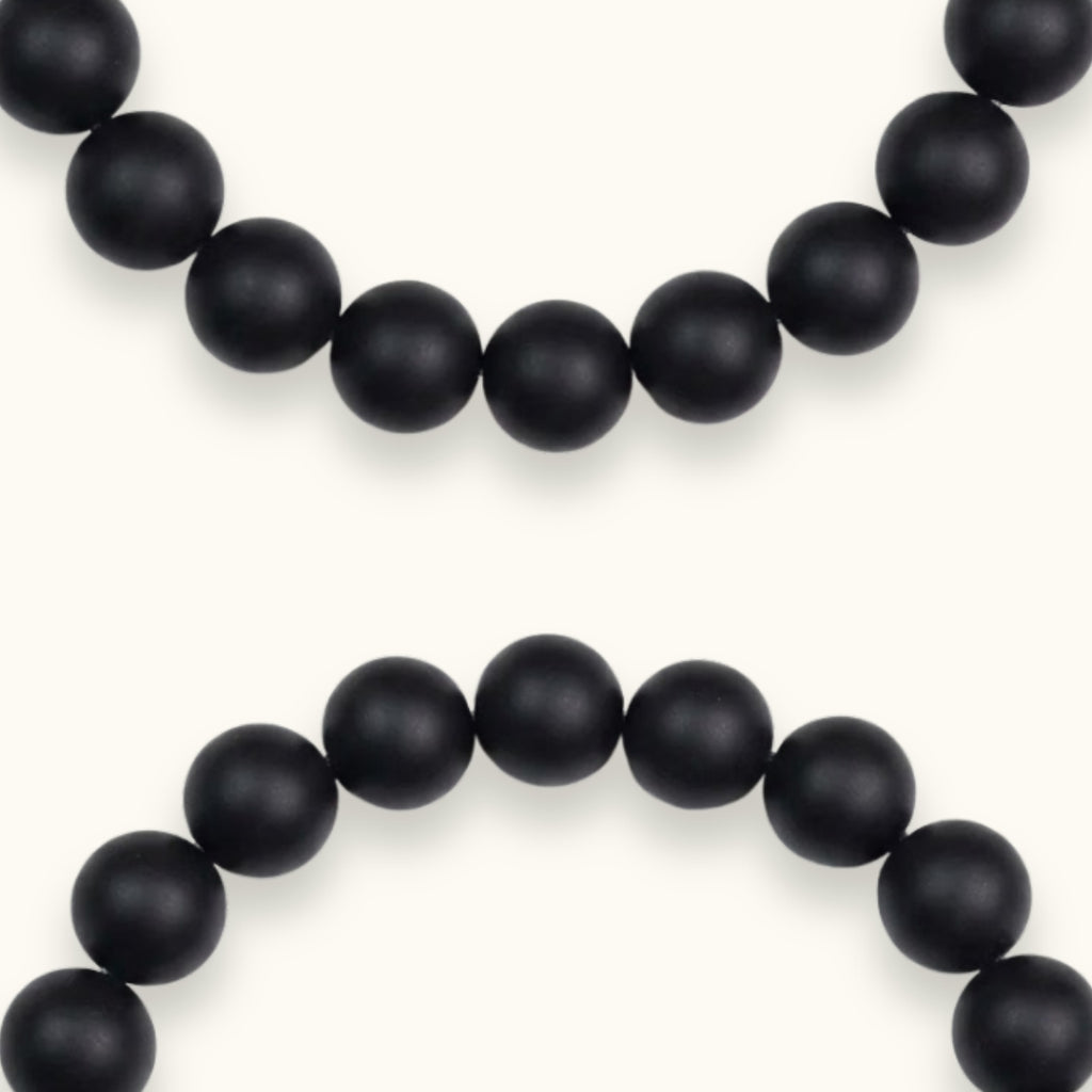 Matte Onyx Beaded Bracelets