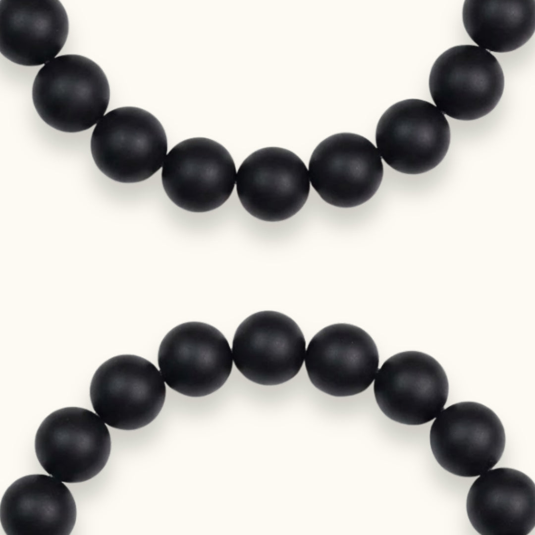 Matte Onyx Beaded Bracelets