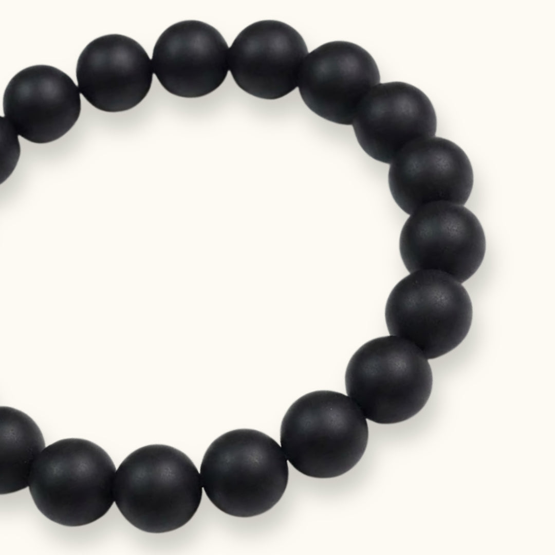 Matte Onyx Beaded Bracelets