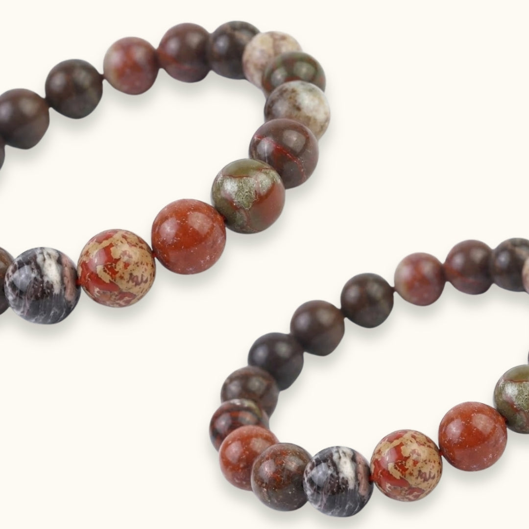 Money Agate Beaded Bracelet