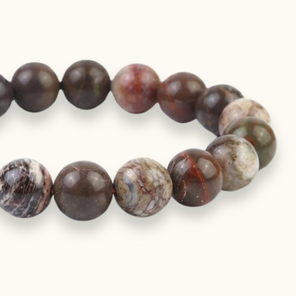 Money Agate Beaded Bracelet