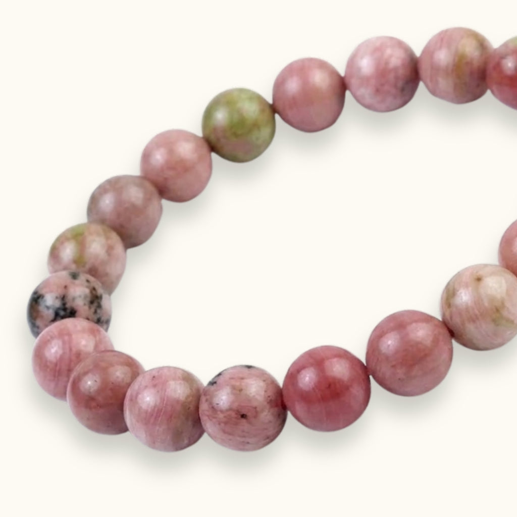 Pink Rhodonite Beaded Beacelet