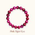 Pink Tiger Eye Beaded Bracelet