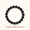 Polished Black Onyx Beaded Bracelet