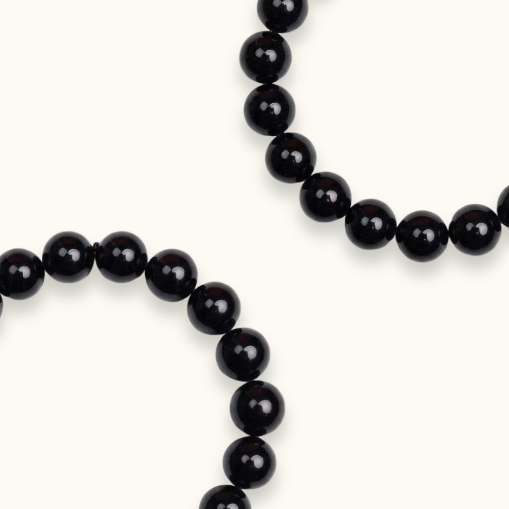 Polished Black Onyx Beaded Bracelet