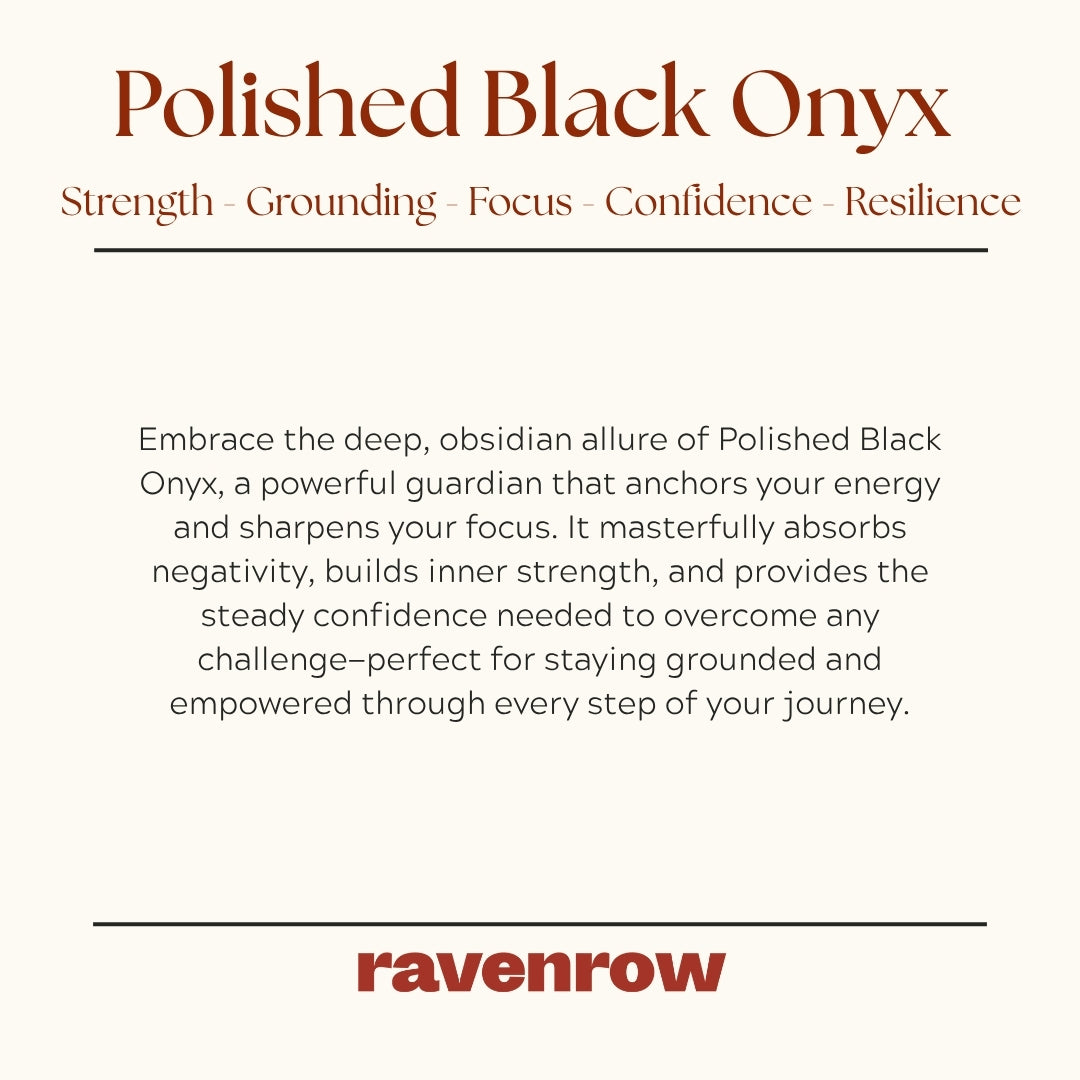 Polished Black Onyx Beaded Bracelet