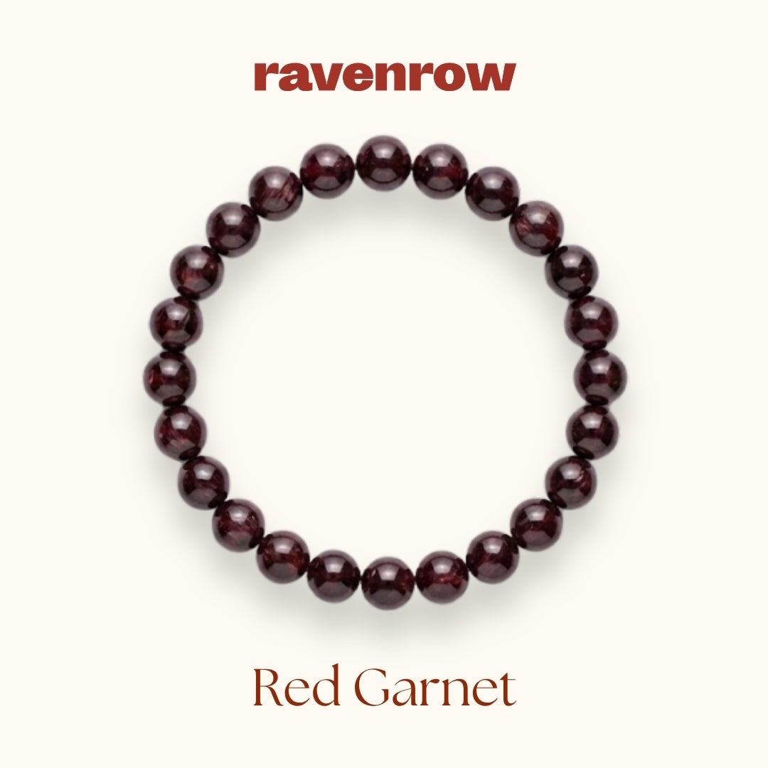 Red Garnet Beaded Bracelet