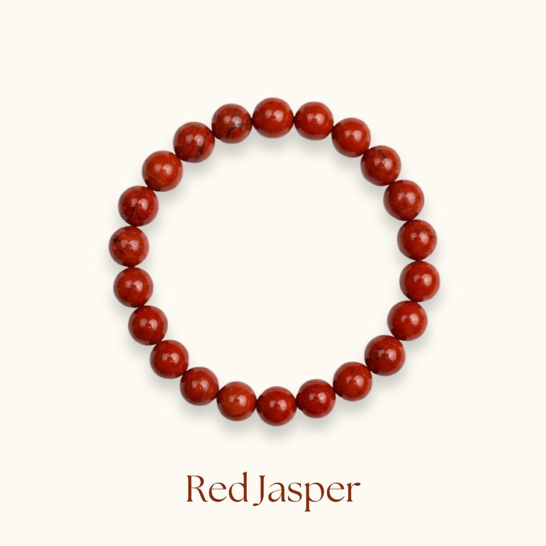 Red Jasper Beaded Bracelet