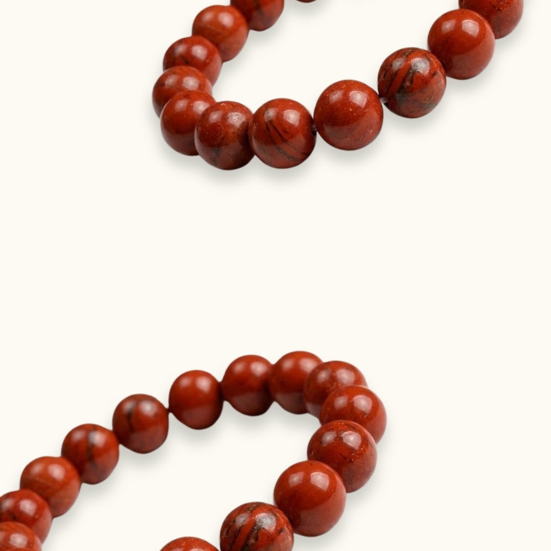 Red Jasper Beaded Bracelet