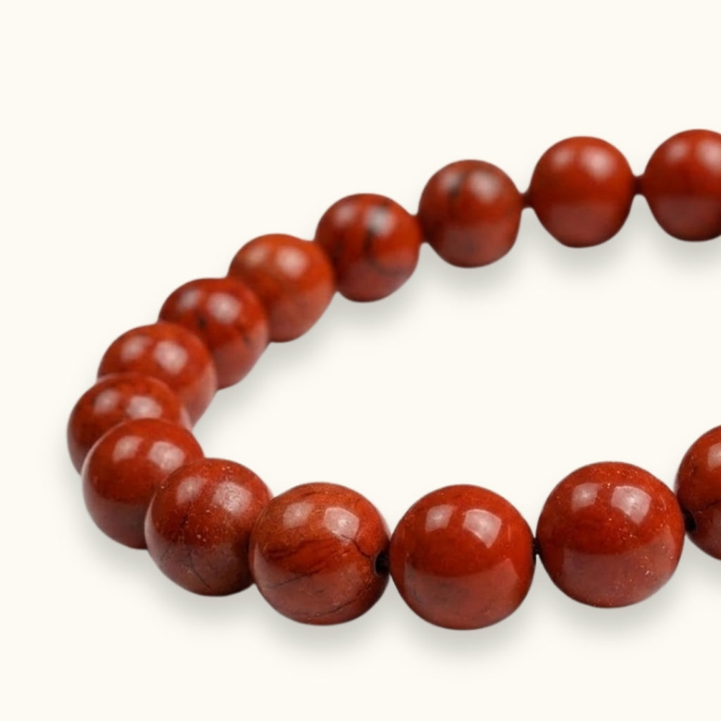 Red Jasper Beaded Bracelet