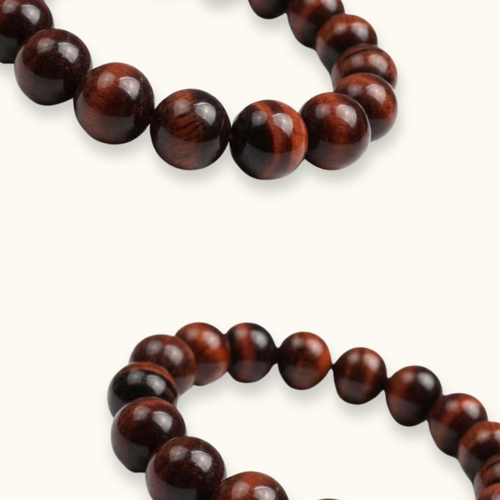 Red Tiger Eye Beaded Bracelet
