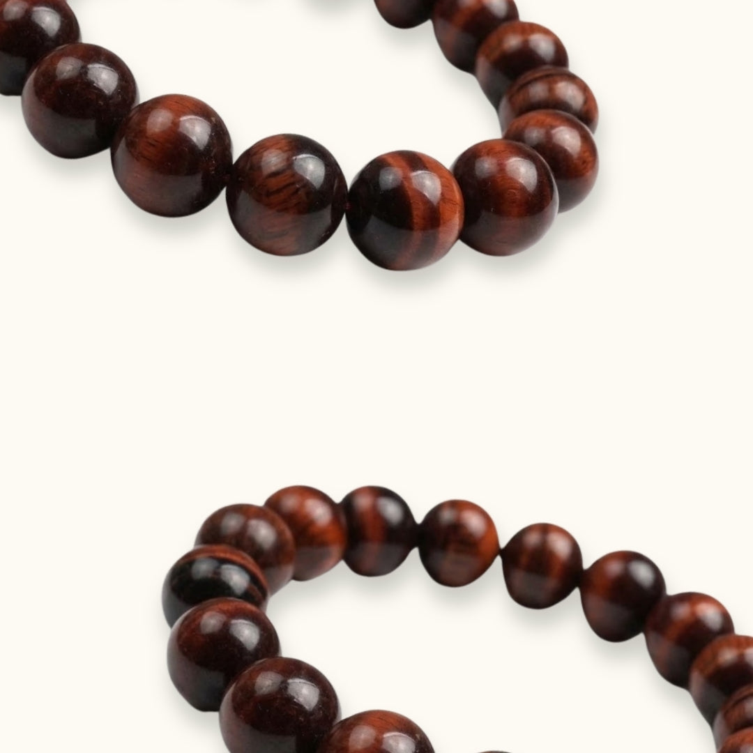 Red Tiger Eye Beaded Bracelet