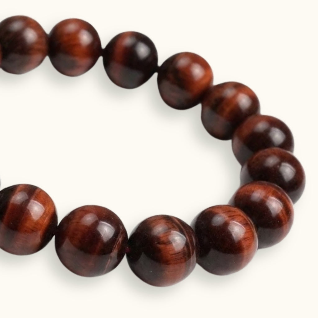 Red Tiger Eye Beaded Bracelet